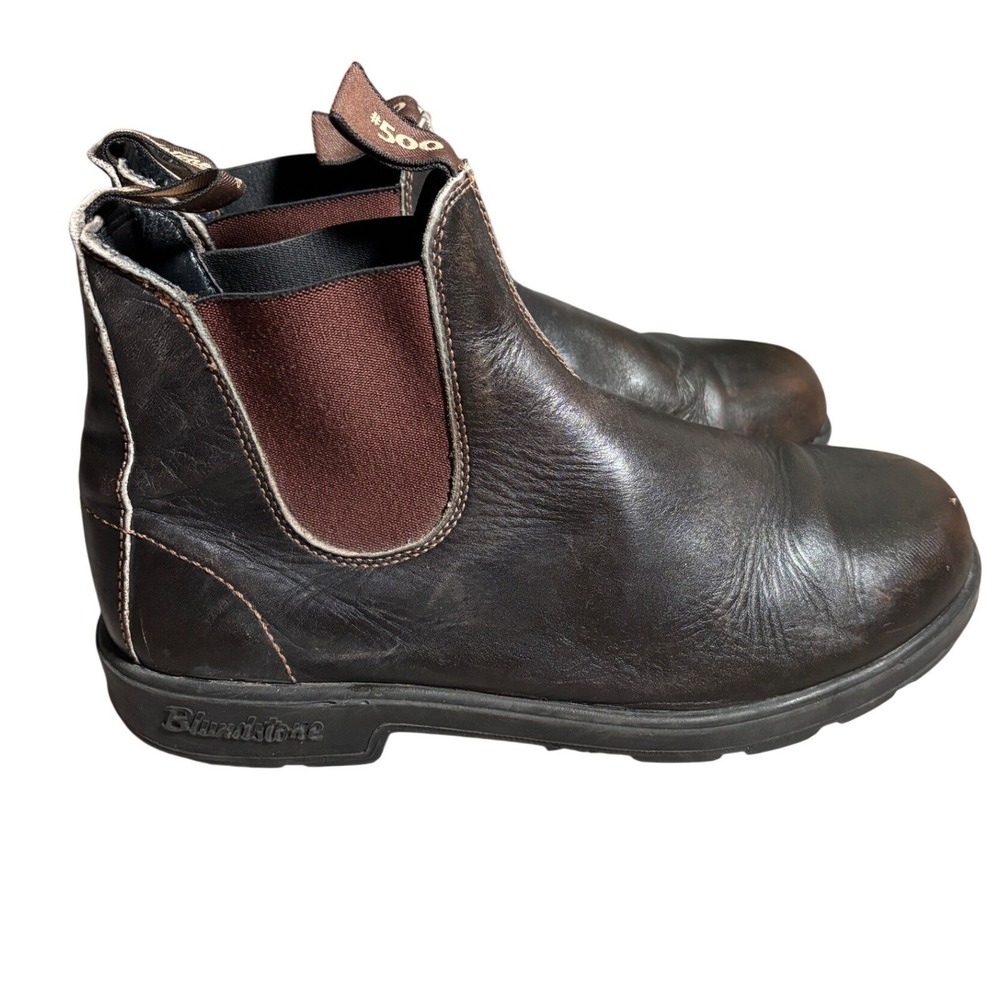 Blundstone 500 Original Chelsea Boots Mens 10 Stout Brown Leather Pull On FAIR